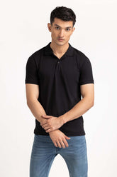 Black Basic Polo PS-FSJ23-093